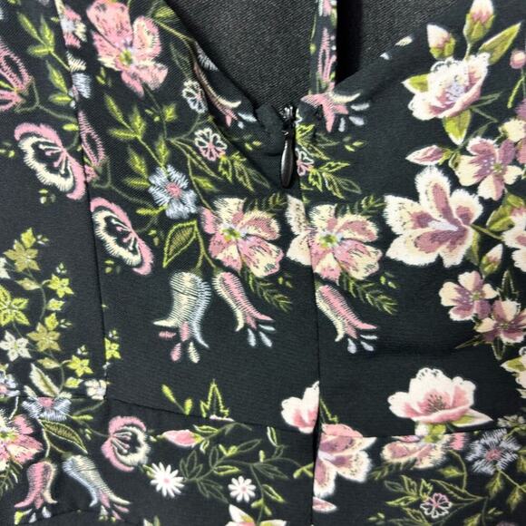 ONE ONE SIX FLORAL BLACK PINK WOMEN MINI TIER DRESS SIZE XS BRAND NEW - Picture 5 of 5